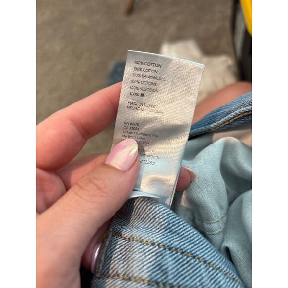 Free People We The Free Cropped Straight Leg Frayed Denim Jeans Women Size 30 - Picture 6 of 6